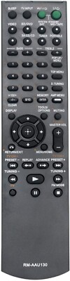 RM-AAU130 Replacement Remote Control for Sony Stereo Receiver STRDH130 STR-DH130