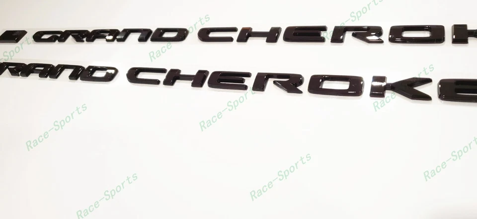2PÇS 2021+ Jeep Grand Cherokee WL/WK placa de identificação porta lateral emblema preto brilhante - Imagem 4 de 4