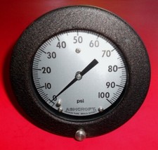 NOS Ashcroft PRESSURE GAUGE 0-100 psi  45-1082PS-02L-100 Flush Mount