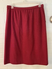 Vintage Bleyle Skirt 16 100 Virgin Wool Pink A Line Pocket Midi Retro Winter