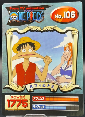 Luffy Nami 106 One Piece Jumbo Vintage Carddass Card Game Anime
