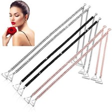 3 Pairs Rhinestone Bling Bra Strap Invisible Shoulder Strap for Bra Tops Dress