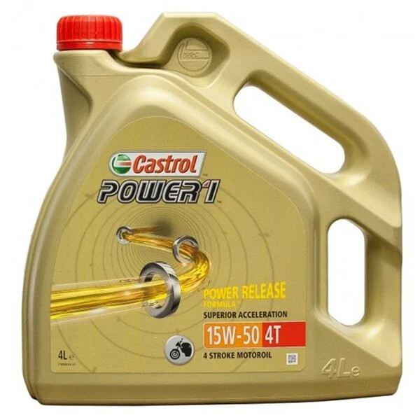 15044F Olio Castrol Power 1 15W50 Contenitore 4 Litros. Sintetico Per Moto 4 T