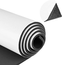 Neoprene Sponge Rubber Foam Sheets with Adhesive Backing 12" x 60" x 1/4" Roll