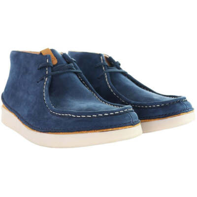 Clarks Oakland Rise Lace-Up Navy Nubuck Mens Shoes Size UK