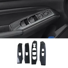 For Nissan Altima 2019-2023 Window Switch Panel Cover Set Carbon Fiber ABS