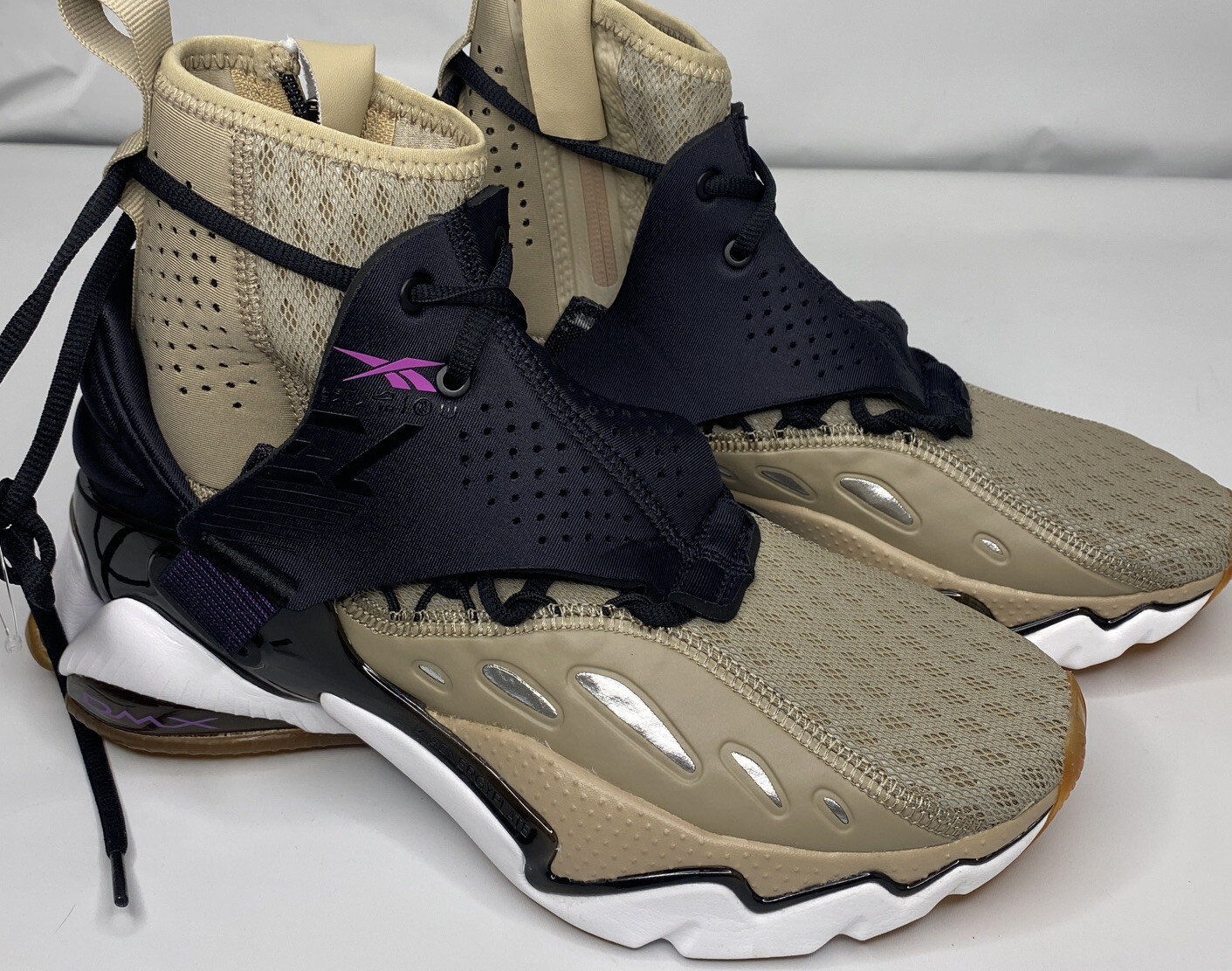 NEW Reebok DMX Elusion 001 FT High Tan Black EG1934 Basketball Shoes 7.