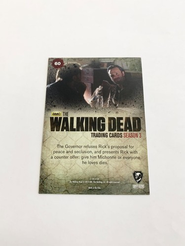 Tarjeta # 60 Uncompromising 2014 Cryptozoic Walking Dead Temporada 3 Parte 1 - Imagen 2 de 2