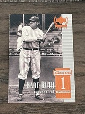 1999 Upper Deck Century Legends Babe Ruth Sample #1 New York Yankees 