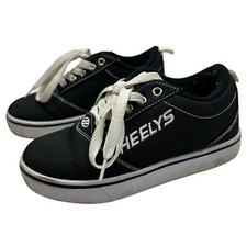 Heelys Pro 20 Black Canvas Lace Up Skate Wheel Sneaker Shoes HE100893 Youth Sz 3