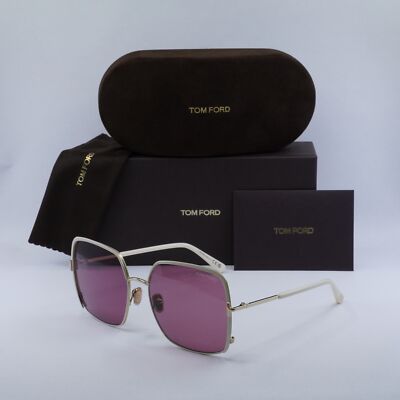 TOM FORD FT1006 32Y Shiny Rose Gold/Violet 60-18-135 Sunglasses New Authentic
