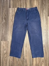 Vintage Y2K Bugle Boy 7M Gold Crest Series Looser Baggy 2000s Dark Wash Jeans 34
