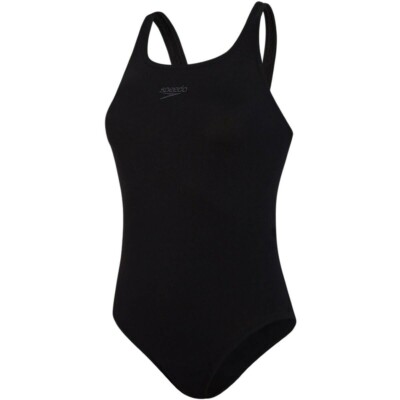 Speedo Essential Medalist Women's Swimsuit Black & Grey UK 18 / 40