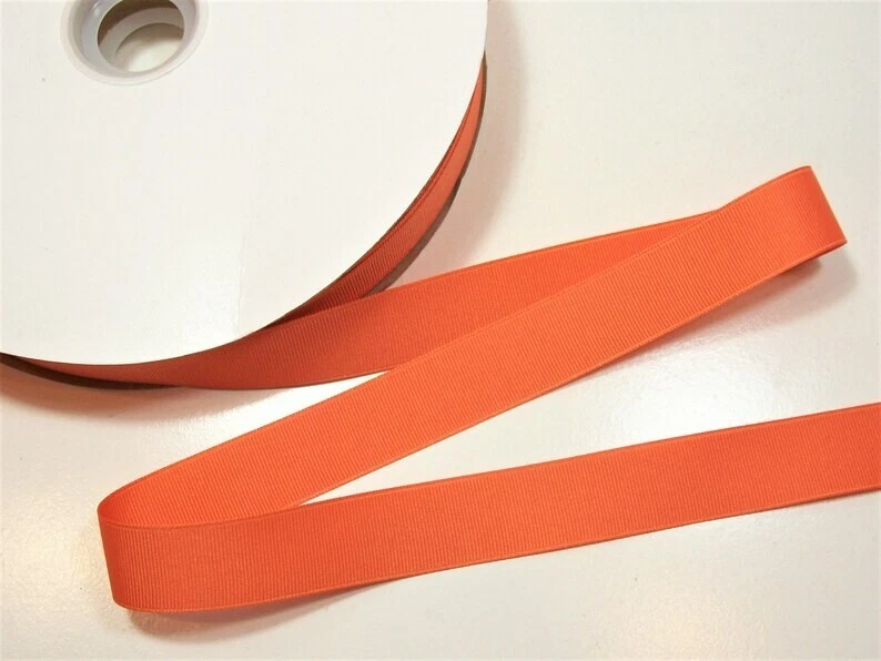 Orange Grosgrain Ribbon 7/8 inch wide x 10 yards Schiff Papaya Crafts Bows B5 - Image 2 of 4