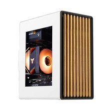 WJCOOLMAN Craftsman 3 M-ATX/ITX PC Case Wood Panel Tempered Glass Gaming Desktop