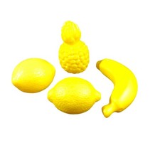 Vintage Fisher Price Little Tikes Play Food - Set Of Lemons, Banana Pineapple
