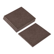 16pcs Felt Furniture Pads 4"x4" Self Adhesive Square Floor Protectors Brown