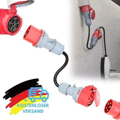 CEE Adapter Starkstrom 32A Stecker auf 16A Kupplung 400V 0.5M