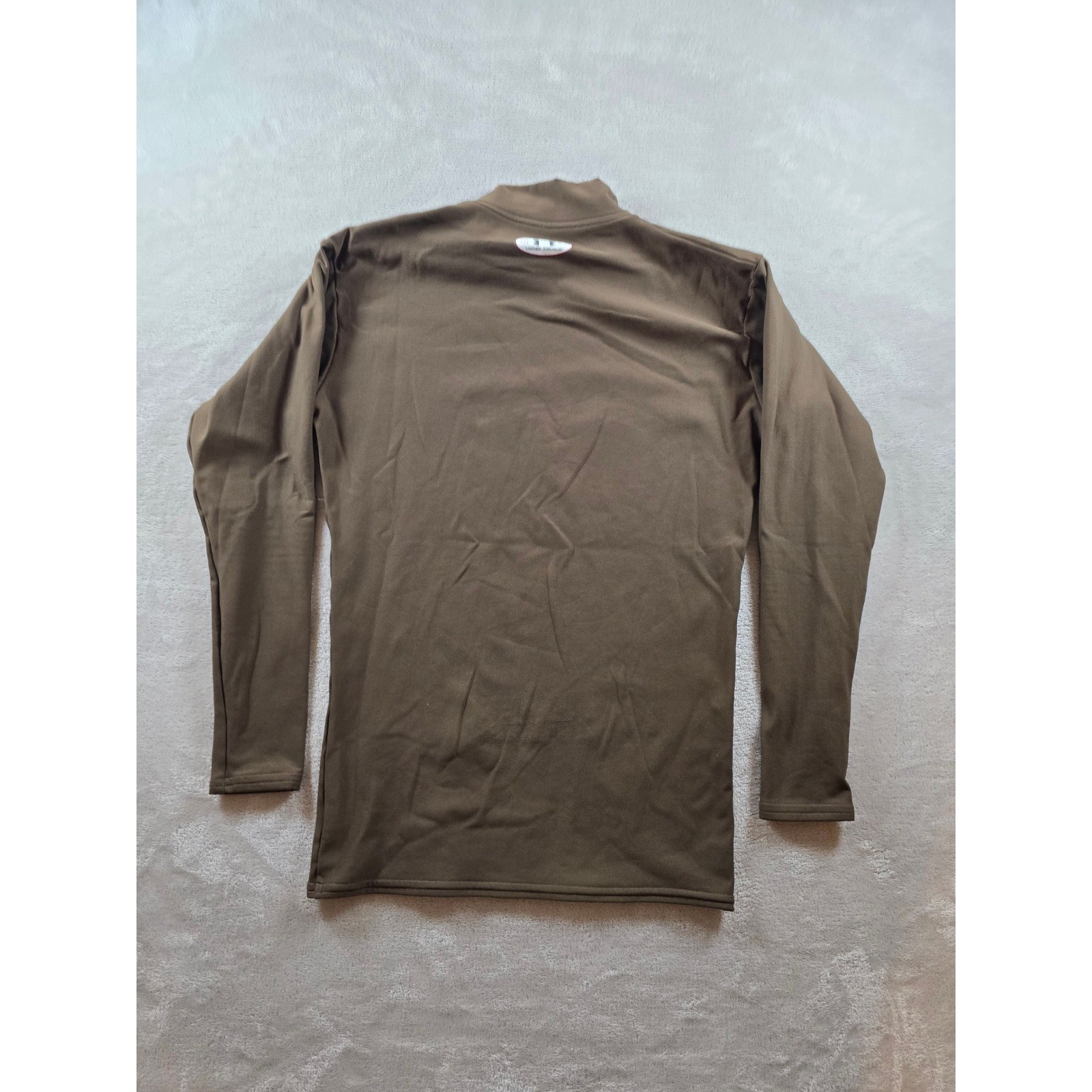 Under Armour Turtleneck Base Layer Shirt Mens L Fit M/S Brown Compression thumbnail 7