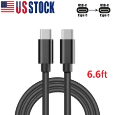 6.6ft USB-C to USB C Type-C Charging Data SYNC Charger Cable Cord lot For Phone