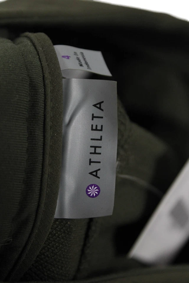 Pantalones deportivos ajustados de cuatro bolsillos verdes talla 4 Athleta para mujer Foto 4 de 4