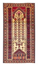 3'6" x 6'6" Traditional Vintage Hand Knotted Oriental Carpet Wool Area Rug