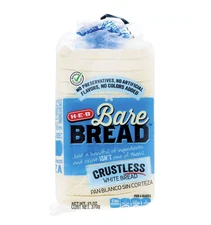 H‑E‑B Bare Bread Crustless White Sliced Bread