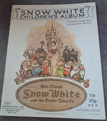 Walt Disney Noten Schneewittchen Kinderliederalbum Illustrierte Chappell