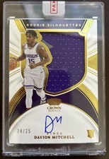 2021-22 Panini Crown Royale - Rookie Silhouettes Davion Mitchell #103 Prime /25