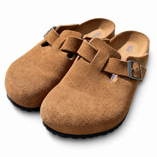 Birkenstock Boston Soft Footbed Dark Tea Tonal Leather Clogs EU 41 Mens 8 NEW