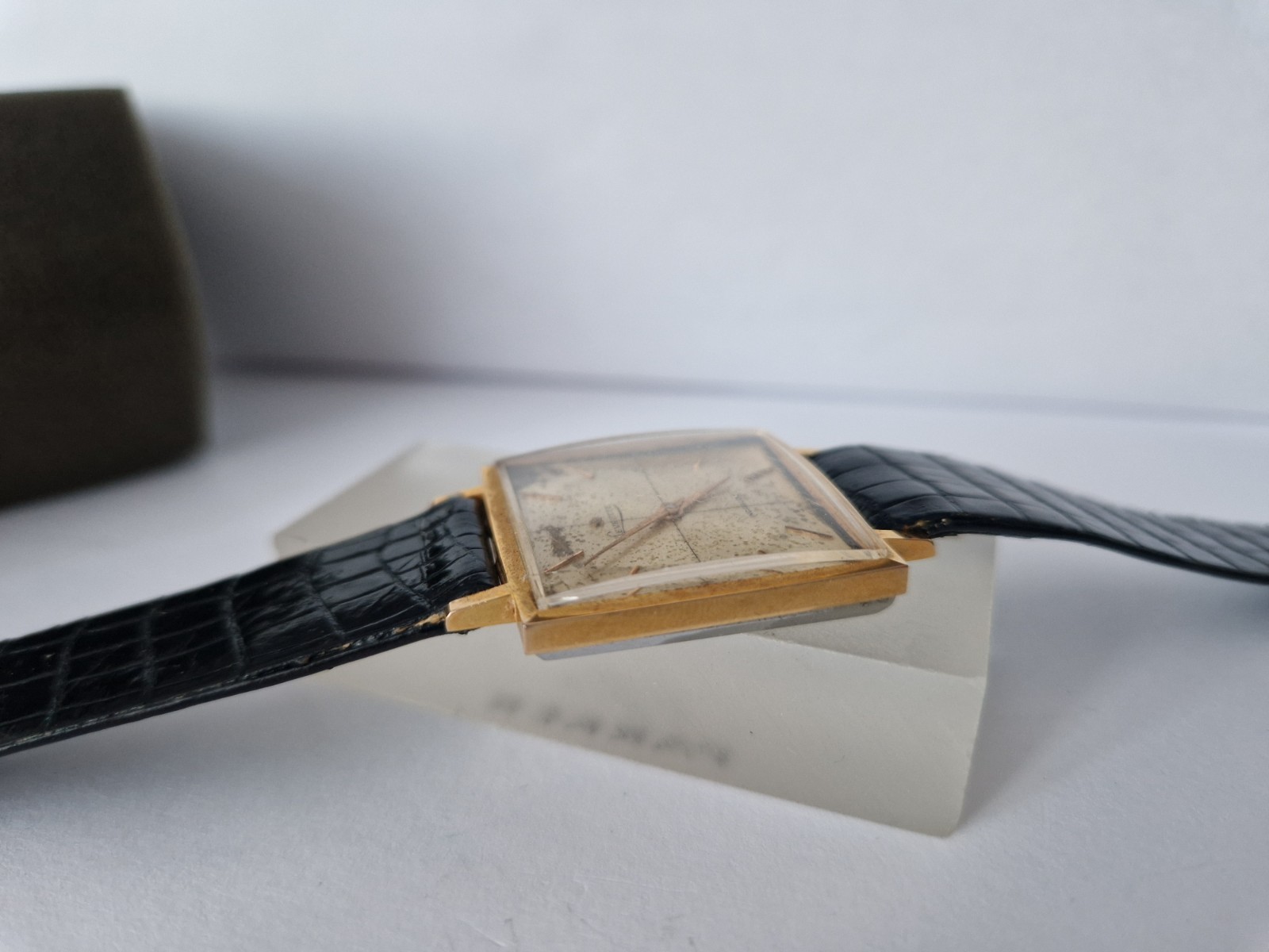 Levrette Watch Mechanical -Rectangular - Gold Pla… - image 7