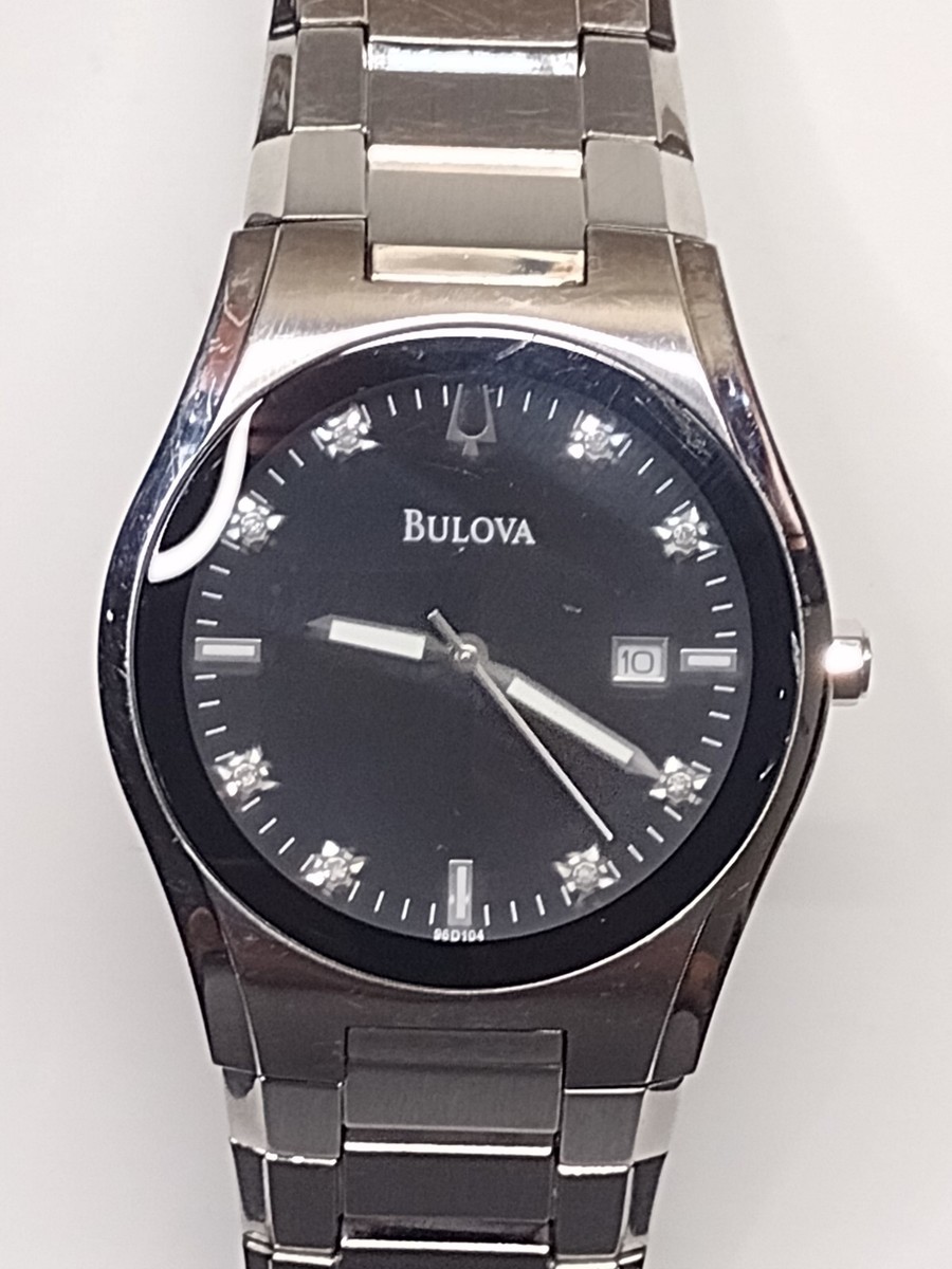 Bulova Men's Watch Diamond with Black Dial (Model: C8671464