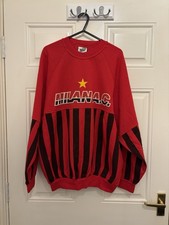 Rara Felpa Calcio Le Felpe Dei Grande AC Milan 1991/1992 Grande Uomo