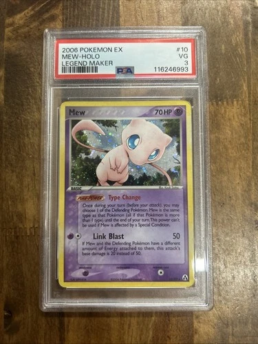 Graded PSA 3 2006 Pokemon Ex Mew Holo Legend Maker