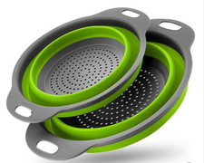 Basket Collapsible Colander Round Silicone Kitchen Strainer