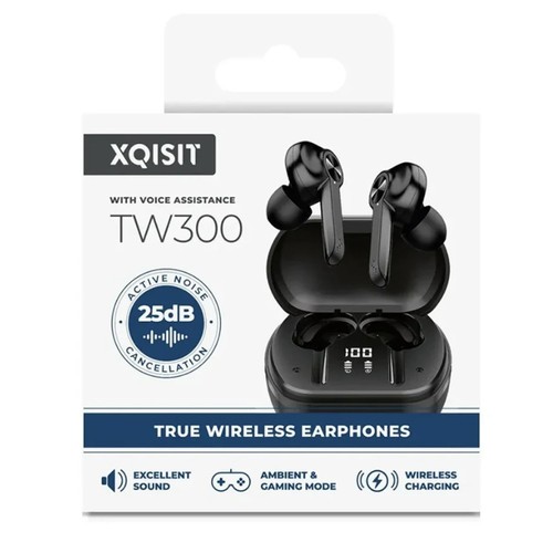 XQISIT TW300 True Wireless Earbuds with Charging Case, Bluetooth 5.0 - Picture 6 of 6