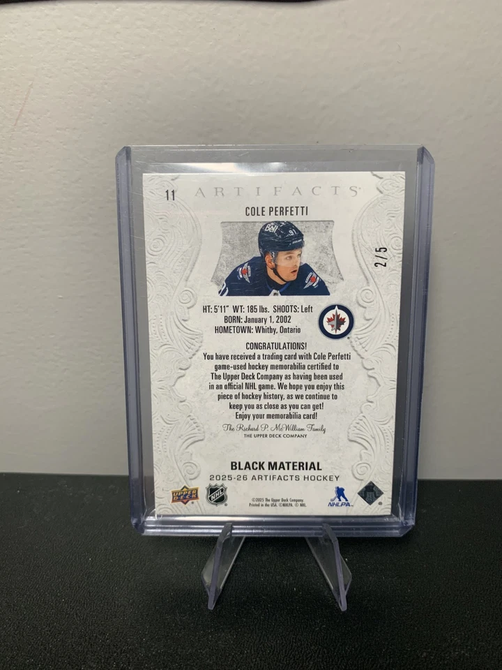 25-26 Artifacts Cole Perfetti Black Materials 2/5 DUAL COLOUR PATCHES - Image 2 of 2
