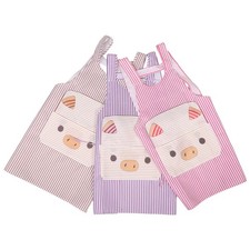 Reusable Cute Pig Print Cooking Apron with Adjustable Straps and Pocket