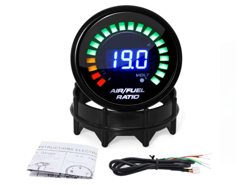 Lambda Digitalanzeige 52mm LED Balken Luft-Kraftstoff Schmalband Lamdasonde O2 - Bild 3 von 4