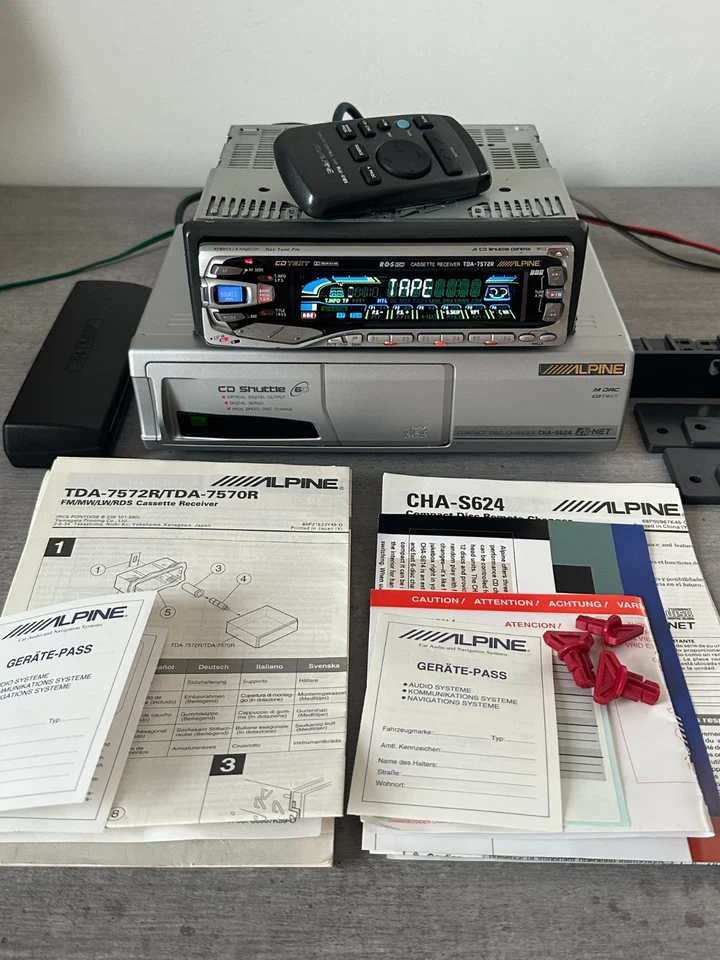 ALPINE TDA-7572R vintage cassette-tuner + CHA-S624 CD-changer - Bild 3 von 4