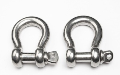 Two 3/4'' Marine Bow Shackle Stainless Steel Clevis D-Ring 304 Sailboat Rigging