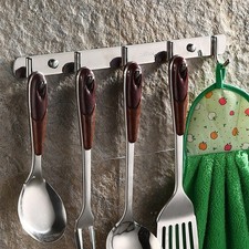 Stainless Steel Door Back Hooks 5Round Pegs Wall Clothes Hangers