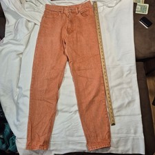 VTG JORDACHE JEANS IN ACID WASHED ORANGE EXCELLENT COND 28x28 Sz 10