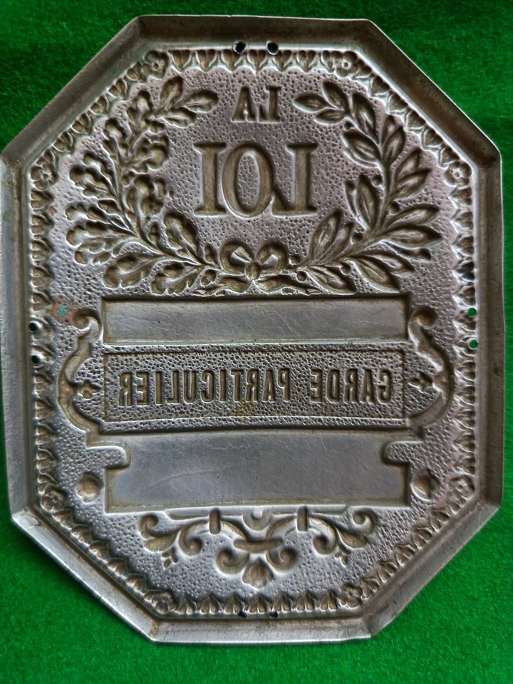 PLAQUE DE GARDE CHASSE A.RICHARD DE Mr LEBOUCHER FILS A VITTEFLEUR - Photo 2/2