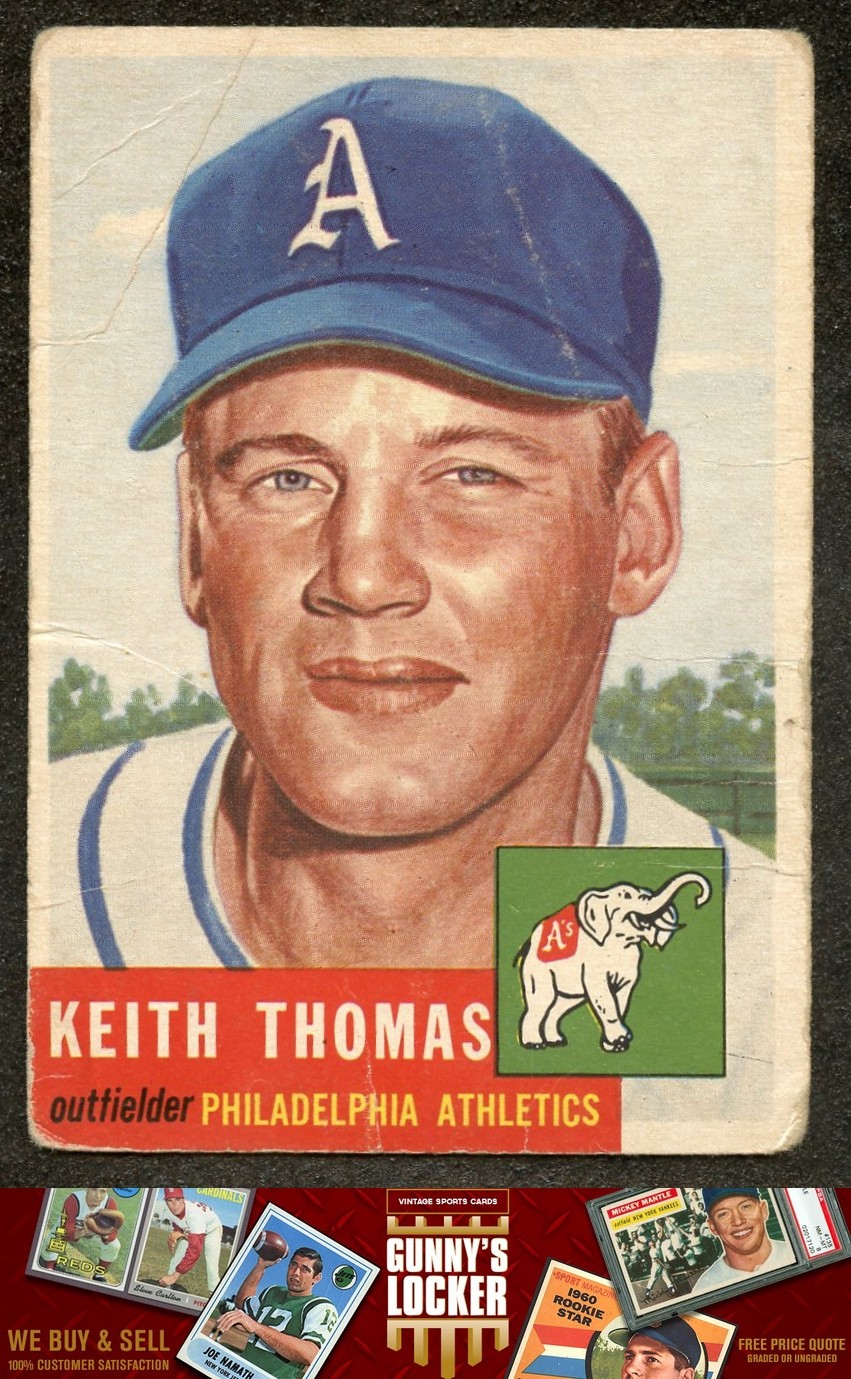 1953 Topps Keith Thomas 129a Philadelphia Athletics