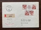 Nice SWITZERLAND 1948 Tete beche + gutter pair  First Day Cover  FDC Sc# 318