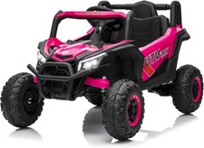 Kids 12V Ride-On Car with Bluetooth Music, LED Lights  Spring Suspension System