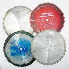 4 Pcs! 10" Carbide‑Tipped Table Wood Saw Blades 5/8” Arbor *Recently Serviced*