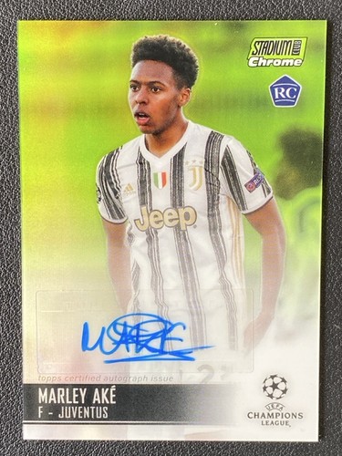 Marley Ake 2020-21 Topps Stadium Club Chrome UCL Green Auto RC /99 #CA-MA