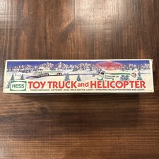 Hess Toy Truck and Helicopter 1995 Vintage